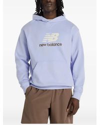 New Balance - Logo-Print Hoodie - Lyst