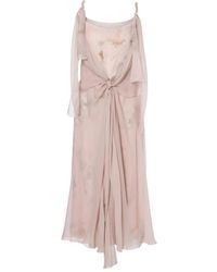 Alberta Ferretti - Vestido de seda con estampado floral - Lyst