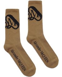 Alexander McQueen - Logo-intarsia Ribbed Socks - Lyst