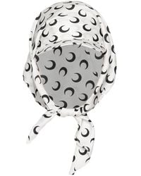Marine Serre - 'Moon Silk' Hat With Scarf - Lyst