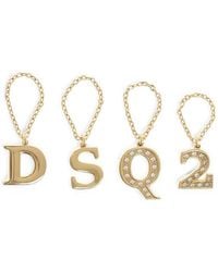 DSquared² - Rhinestone Logo Rings (4-Set) - Lyst