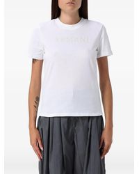 Emporio Armani - Sequin-Logo T-Shirt - Lyst