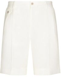 Dolce & Gabbana - Linen Bermuda Shorts - Lyst