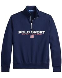 Polo Ralph Lauren - Half-Zip Logo-Print Sweatshirt - Lyst