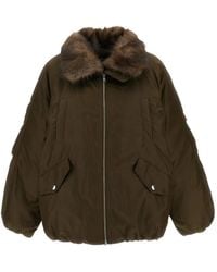 Stand Studio - Thilda Faux-Fur Collar Bomber Jacket - Lyst