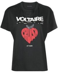 Zadig & Voltaire - Tommer Concert Crush Cotton T-shirt - Lyst