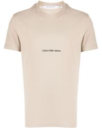 Calvin Klein - Katoenen T-shirt Met Logoprint - Lyst