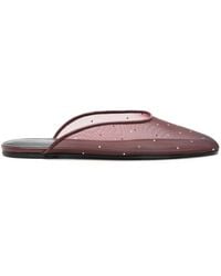 Magda Butrym - Crystal-Embellished Mesh Mules - Lyst