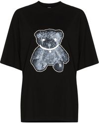 we11done - Pearl Necklace Teddy Cotton T-shirt - Lyst