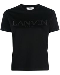 Lanvin - T-shirt en coton à logo - Lyst