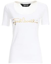Just Cavalli - Short-Sleeve Round-Neck T-Shirt - Lyst