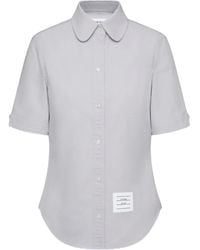 Thom Browne - Camicia Oxford A Maniche Corte - Lyst