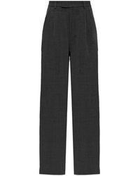 Self-Portrait - Pantalon Droit À Design Plissé - Lyst