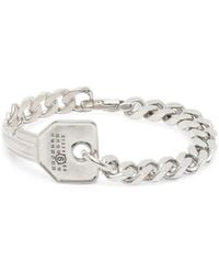 MM6 by Maison Margiela - Key-Pendant Curb-Link Bracelet - Lyst