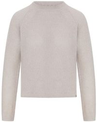 Herno - Gerippter Strickpullover Mit Pailletten - Lyst