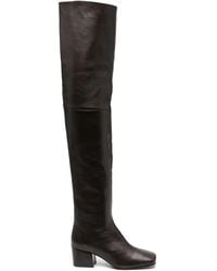 Lemaire - 60Mm Leather Thigh-High Boots - Lyst