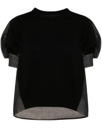 Sacai - Colour-block Panelled T-shirt - Lyst