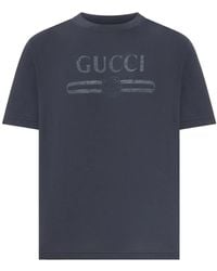 Gucci - Cotton Jersey T-Shirt With Devoré Detail - Lyst