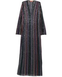 Missoni - Sequin-Striped V-Neck Maxi Dress - Lyst