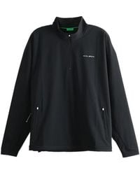 Malbon Golf - Quarter-Zip Logo-Print Sweater - Lyst