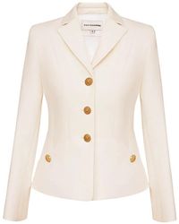 POST MERIDIEM - Tone Buttoned Fitted Jacket - Lyst