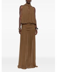 de la vali lilith ruched chiffon maxi dress Rent LILITH RUCHED MAXI DRESS IN BL - De La Vali