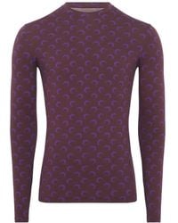 Marine Serre - Moon-Print Jersey Long-Sleeved T-Shirt - Lyst
