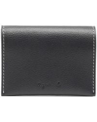 agnès b. - Debossed Folded Leather Wallet - Lyst