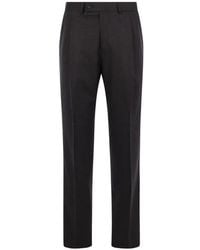 Caruso - Pressed-Crease Wool Trousers - Lyst