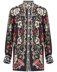 FARM Rio - Floral-Print Button-Up Shirt - Lyst