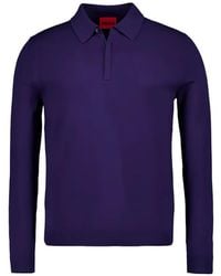 HUGO - Long-Sleeve Polo Shirt - Lyst