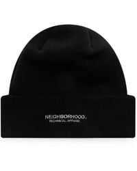 Neighborhood - Logo-Embroidered Beanie Hat - Lyst
