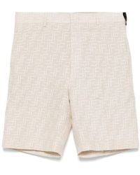 Fendi - Pantalones cortos con motivo FF en jacquard - Lyst