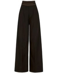 D.exterior - Pleated-Waistband Wide-Leg Trousers - Lyst