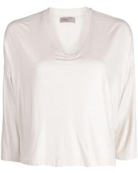 Herno - Sweet Satin V-Neck T-Shirt - Lyst
