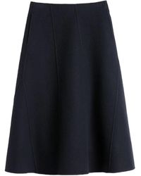 Jil Sander - Panelled A-Line Midi Skirt - Lyst