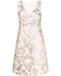 P.A.R.O.S.H. - Floral-embroidered Sleeveless Minidress - Lyst