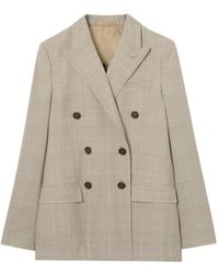 Burberry - Veste Cintrée À Carreaux - Lyst