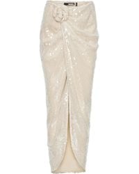 ROTATE BIRGER CHRISTENSEN - Flower-Detail Sequin-Embellished Maxi Skirt - Lyst