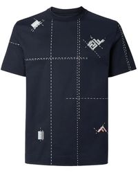 Fendi - Contrast-Stitch T-Shirt - Lyst