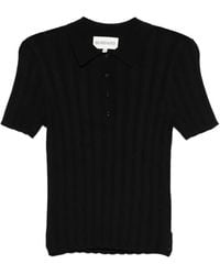 Bompard - Ribbed Button-Fastening Polo Top - Lyst