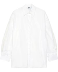 MSGM - Balloon-Sleeve Shirt - Lyst