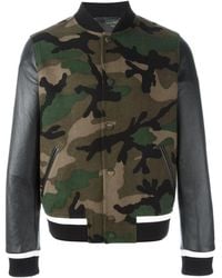 Valentino Garavani - 'Rockstud' Camouflage Bomber Jacket - Lyst