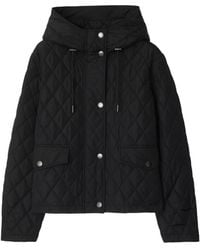 Burberry - キルティング フーデッドジャケット - Lyst
