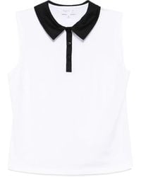 agnès b. - Cotton Polo Top - Lyst