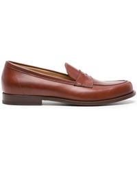 SCAROSSO - Penny-slot Leather Loafers - Lyst
