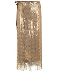 Roberto Cavalli - Sequin Fringed Midi Skirt - Lyst