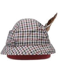 Maison Margiela - Check Trilby Gingham Bucket Hat - Lyst
