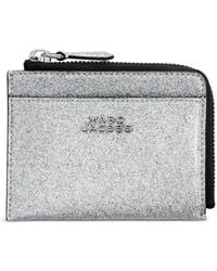 Marc Jacobs - The Coated Glitter Zip Leather Wallet - Lyst