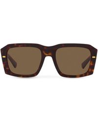 Dolce & Gabbana - Occhiali Da Sole Squadrati Con Effetto Tartarugato - Lyst